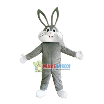 Gray Hale Bunny Mascot Costume Gray Hale Bunny Mascot Costume