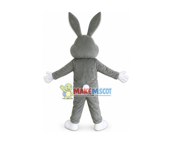Gray Hale Bunny Mascot Costume Gray Hale Bunny Mascot Costume
