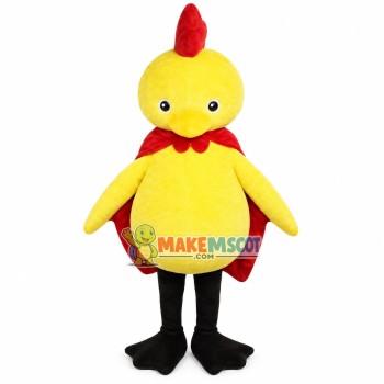 Little Chicken In Cloak Mascot Costume Little Chicken In Cloak Mascot Costume
