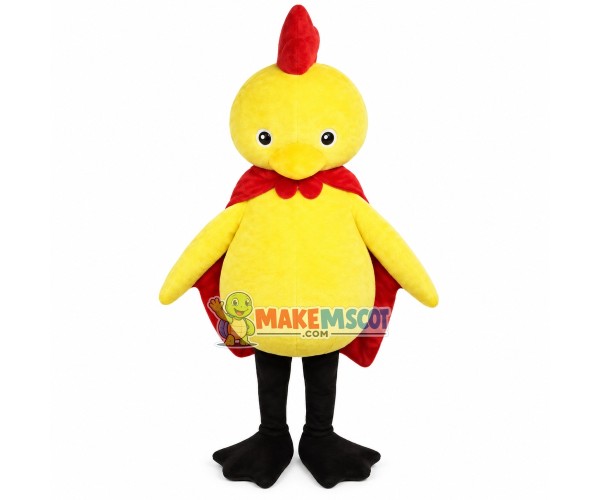 Little Chicken In Cloak Mascot Costume Little Chicken In Cloak Mascot Costume