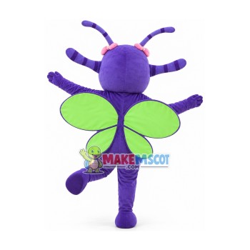 Dancing Purple Butterfly Mascot Costume Dancing Purple Butterfly Mascot Costume