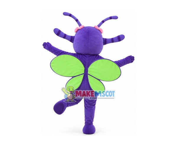 Dancing Purple Butterfly Mascot Costume Dancing Purple Butterfly Mascot Costume