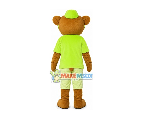 Cool Green Bear Mascot Costume Cool Green Bear Mascot Costume