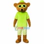 Cool Green Bear Mascot Costume