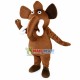 Brown Wild Elephant Mascot Costume Brown Wild Elephant Mascot Costume