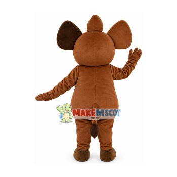 Brown Wild Elephant Mascot Costume Brown Wild Elephant Mascot Costume