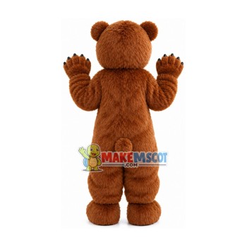 Affable Furry Brown Bear Mascot Costume Affable Furry Brown Bear Mascot Costume