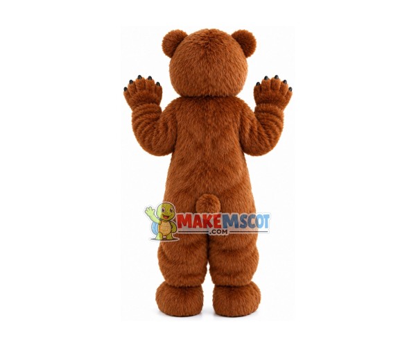 Affable Furry Brown Bear Mascot Costume Affable Furry Brown Bear Mascot Costume