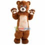 Affable Furry Brown Bear Mascot Costume