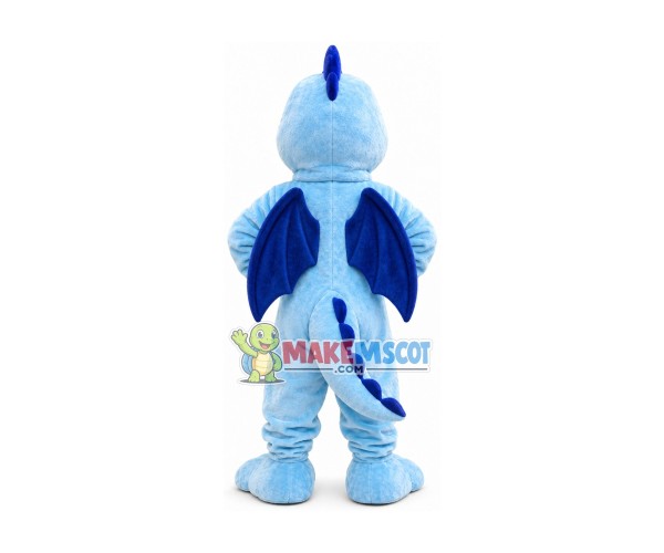 Soft Plush Sky Blue Dragon Mascot Costume Soft Plush Sky Blue Dragon Mascot Costume
