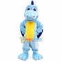 Soft Plush Sky Blue Dragon Mascot Costume