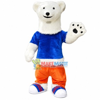 Sport Polar Bear Mascot Costume
