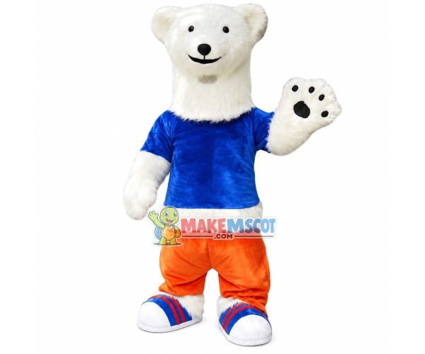 Sport Polar Bear Mascot Costume Sport Polar Bear Mascot Costume