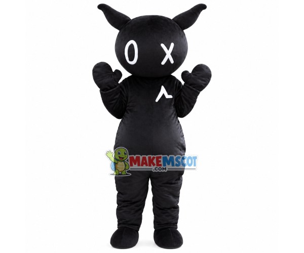 Black Doll Box Mascot Cartoon Costume Black Doll Box Mascot Cartoon Costume