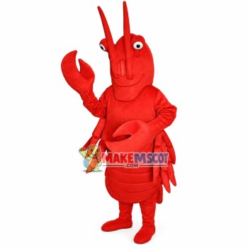 Lively Red Lobster Mascot Costume Lively Red Lobster Mascot Costume