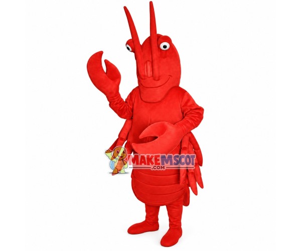 Lively Red Lobster Mascot Costume Lively Red Lobster Mascot Costume