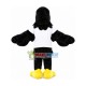 Black Furry Eagle Mascot Costume Black Furry Eagle Mascot Costume