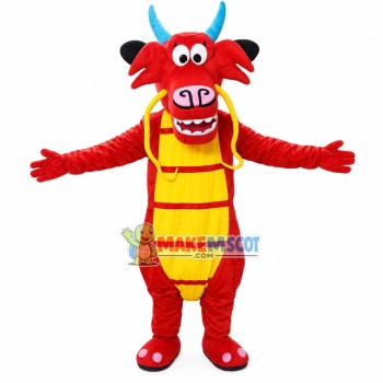 Chinese Red Dragon Mascot Costume Chinese Red Dragon Mascot Costume