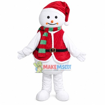 Warm Christmas Snowman Mascot Costume Warm Christmas Snowman Mascot Costume