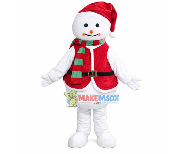 Warm Christmas Snowman Mascot Costume Warm Christmas Snowman Mascot Costume