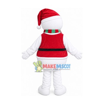 Warm Christmas Snowman Mascot Costume