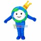 Little Earth With Crown Mascot Costume Little Earth With Crown Mascot Costume