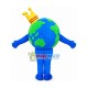 Little Earth With Crown Mascot Costume Little Earth With Crown Mascot Costume