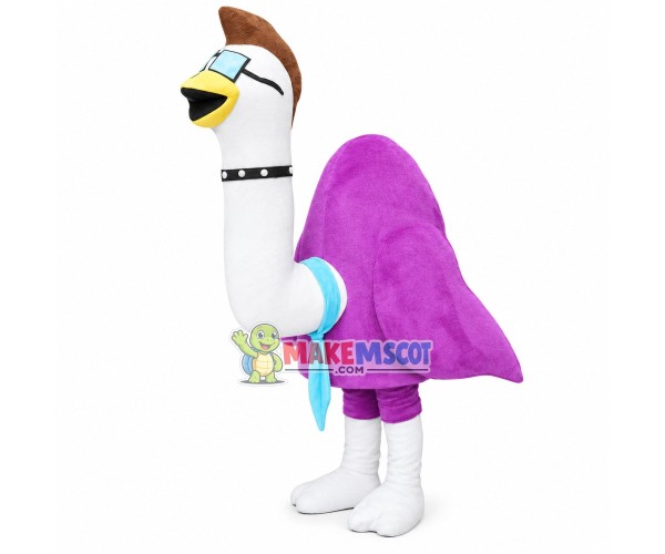 Punk Ostrich With Choker Mascot Costume Punk Ostrich With Choker Mascot Costume