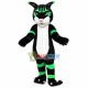 Green Striped Panther Mascot Costume