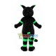 Green Striped Panther Mascot Costume