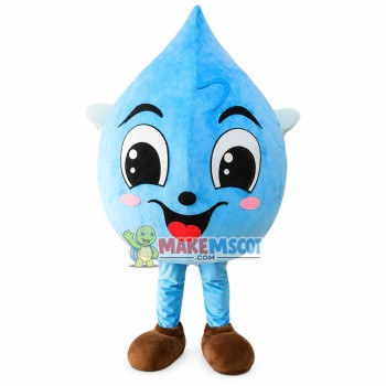 Big Water Drop Mascot Cartoon Costume