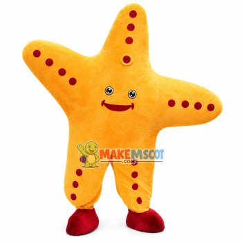 Orange Starfish Mascot Costume For Show Orange Starfish Mascot Costume For Show