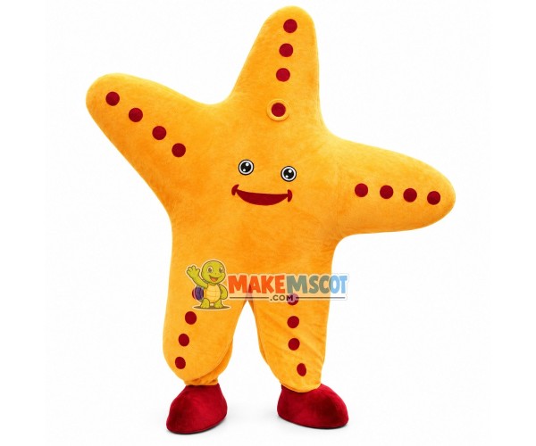 Orange Starfish Mascot Costume For Show Orange Starfish Mascot Costume For Show