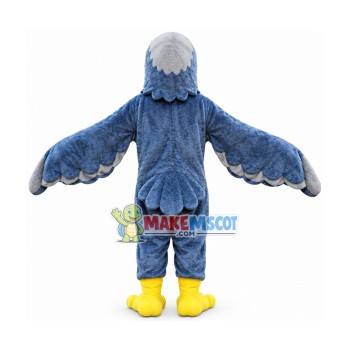 Gray & Dark Blue Flying Eagle Mascot Costume Gray & Dark Blue Flying Eagle Mascot Costume