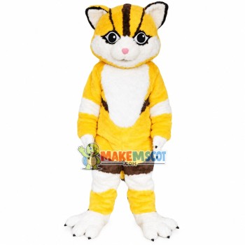 Trembling Yellow Cat Mascot Soft Costume Trembling Yellow Cat Mascot Soft Costume