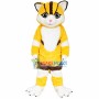 Trembling Yellow Cat Mascot Soft Costume