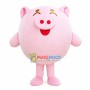 Smiley Eyes Cartoon Pig Mascot Costume