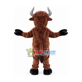 Silver Horns Yak Mascot Costume Silver Horns Yak Mascot Costume