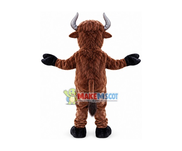 Silver Horns Yak Mascot Costume Silver Horns Yak Mascot Costume