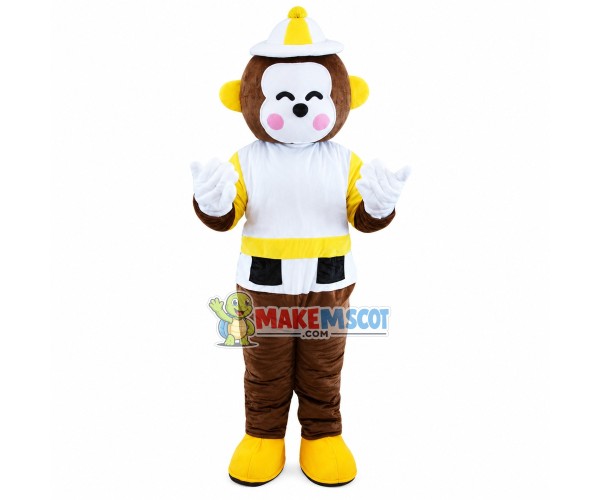 Traffic Command Monkey Mascot Costume Traffic Command Monkey Mascot Costume
