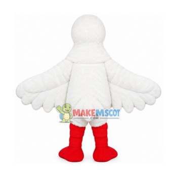 Soft Furry White Bird Mascot Costume Soft Furry White Bird Mascot Costume