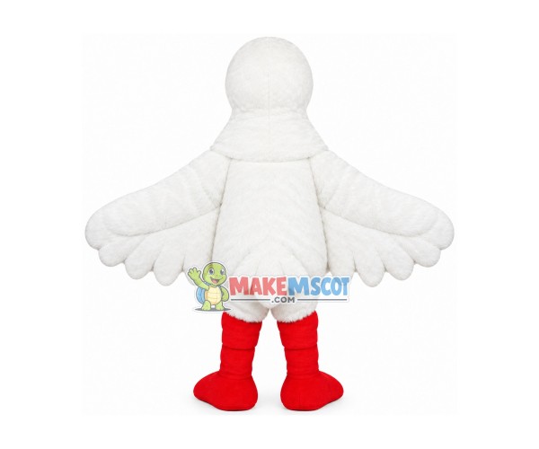 Soft Furry White Bird Mascot Costume Soft Furry White Bird Mascot Costume