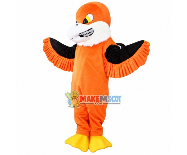 Deterrent Orange Eagle Mascot Costume Deterrent Orange Eagle Mascot Costume