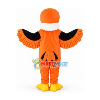 Deterrent Orange Eagle Mascot Costume Deterrent Orange Eagle Mascot Costume