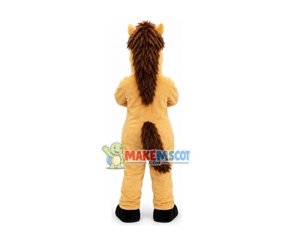 Standoffish Brown Horse Mascot Costume Standoffish Brown Horse Mascot Costume