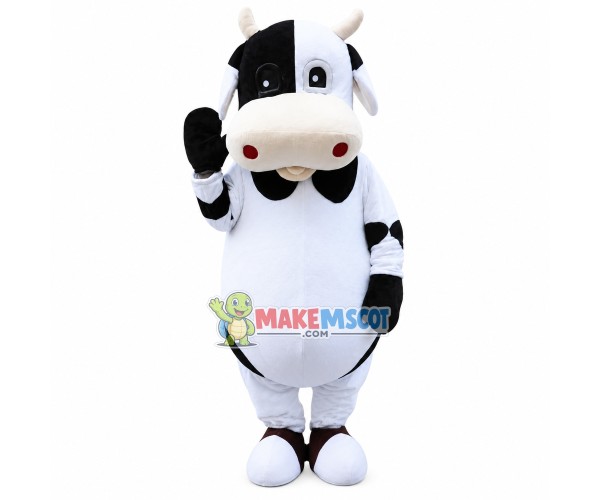 Well-disposed Farm Cow Mascot Costume Well-disposed Farm Cow Mascot Costume
