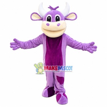 Special Version Purple Cow Mascot Costume