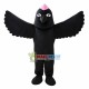 Black Bird With Beret Mascot Costume Black Bird With Beret Mascot Costume