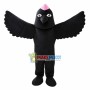 Black Bird With Beret Mascot Costume