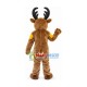 Muscular Golden Reindeer Mascot Costume
